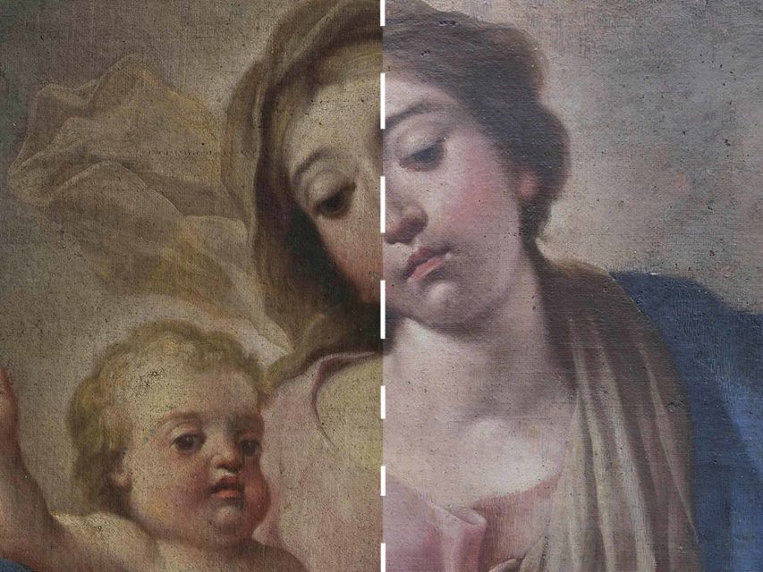 Madonna col bambino, San Michele e San Longino